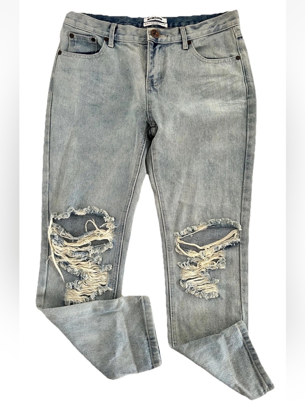 One X One Teaspoon | Distressed Jeans Womens Size 28 Blue Light Wash Denim